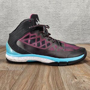 Risewear Men's Size 11 Black Pink Blue Mid-top Basketball Sneakers‎ Lace Up